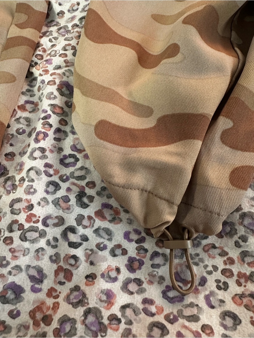 Women's Camo Cargo Trousers - Tan Camouflage - Picture 2 of 6